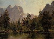 Albert Bierstadt Cathedral Rocks, Yosemite Valley painting